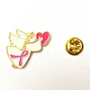 Personalized cancer ribbon lapel hat pins