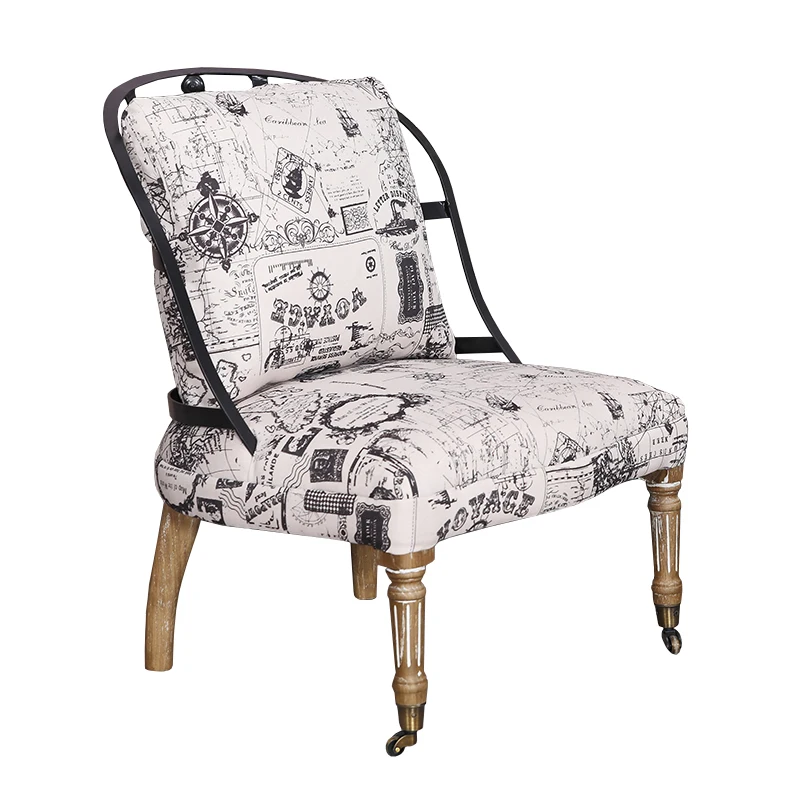 
8012 Multi-tonal Contemporary Accent Chair Round Back Steel Hardware Living Room Furniture 