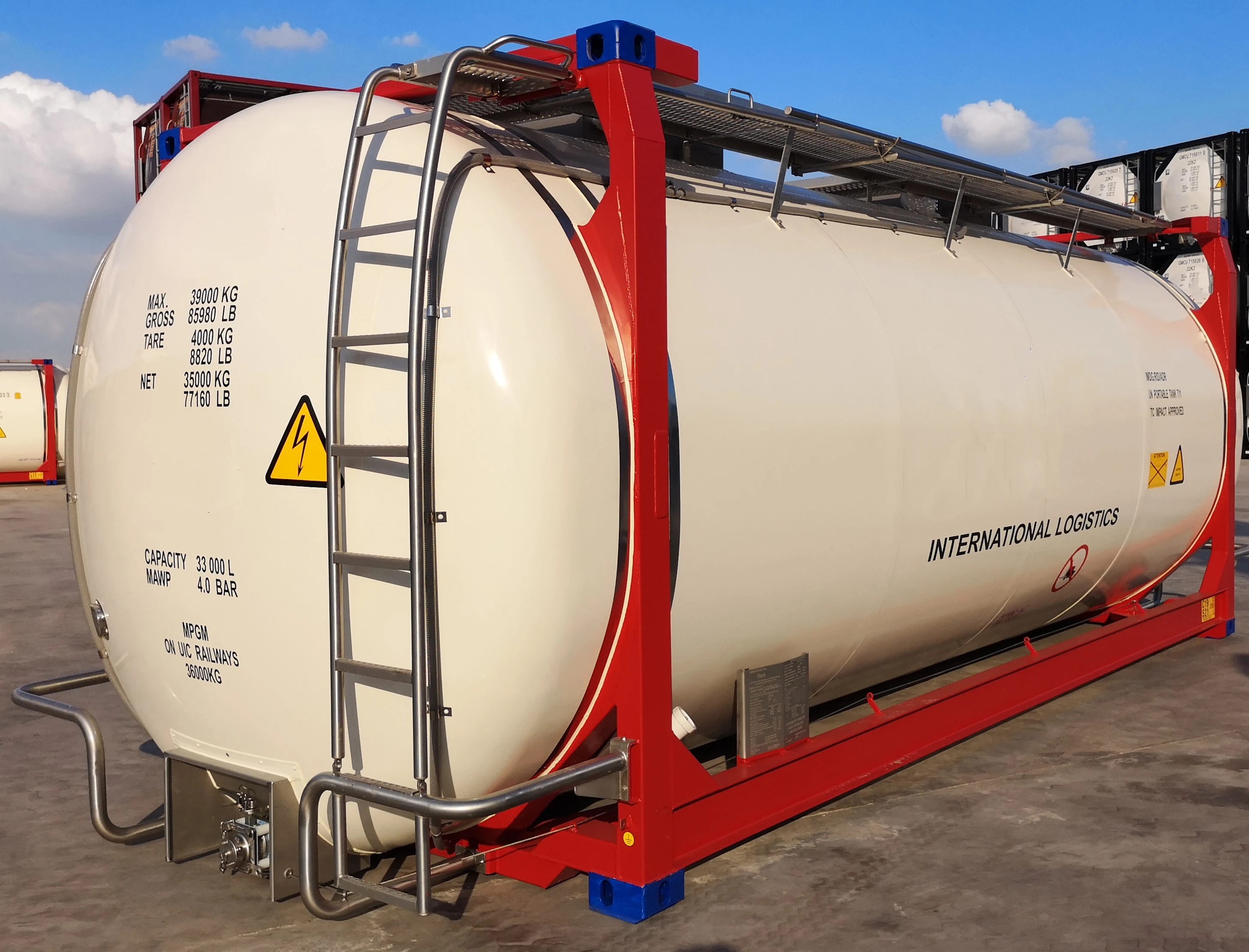 Liquid Transport Tank Lr Stainless Steel Shipping 20 Ft 