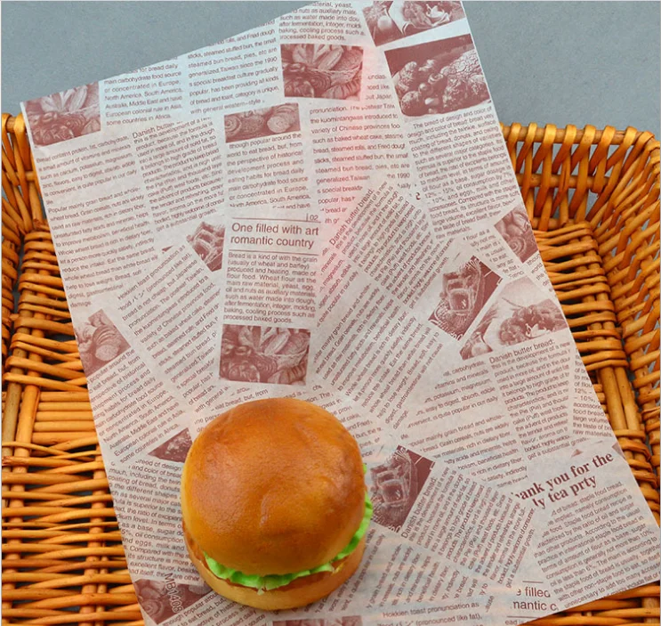 
Greaseproof Hamburger Paper;Exported Hamburger Wrap 
