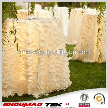 Wholesale Wedding Ivory Tablecloth Banquet Party Petal Tablecloth