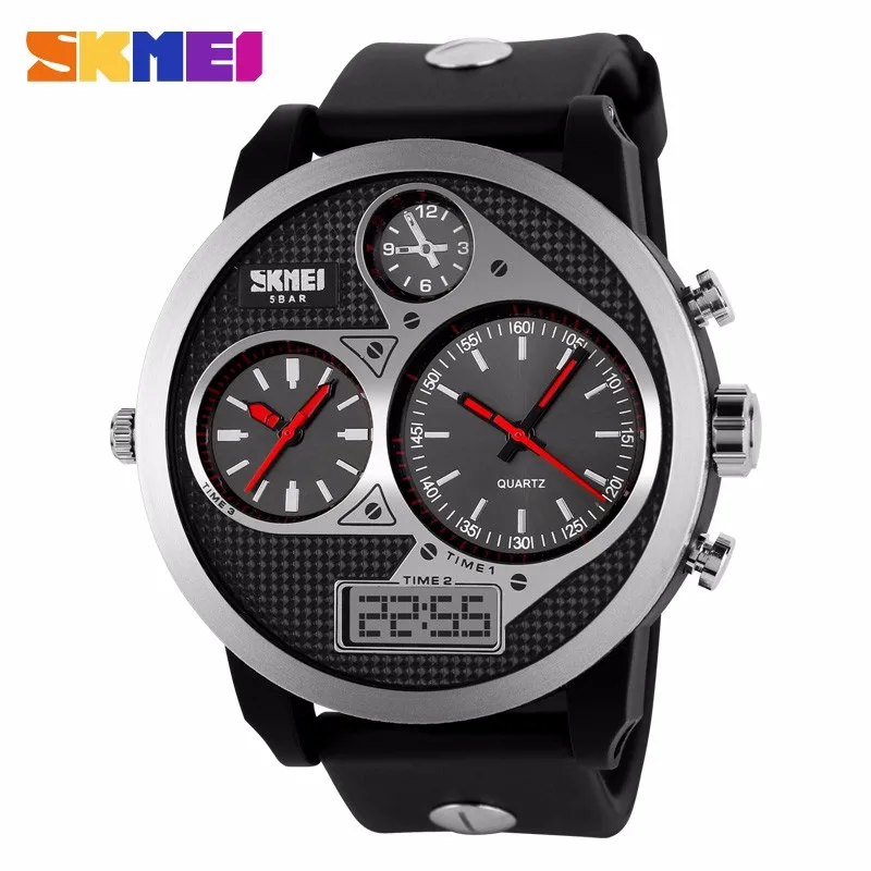 

SKMEI 1033 Men's Waterproof Luxury Sport Wristwatch Military Watch Data just Multiple Time Zone Clock Watches