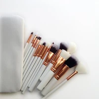 

China Manufacturer High Quality White Color Wood Handle Brushes Natural Hair Brushes Professional Makeup Brushes Private Label