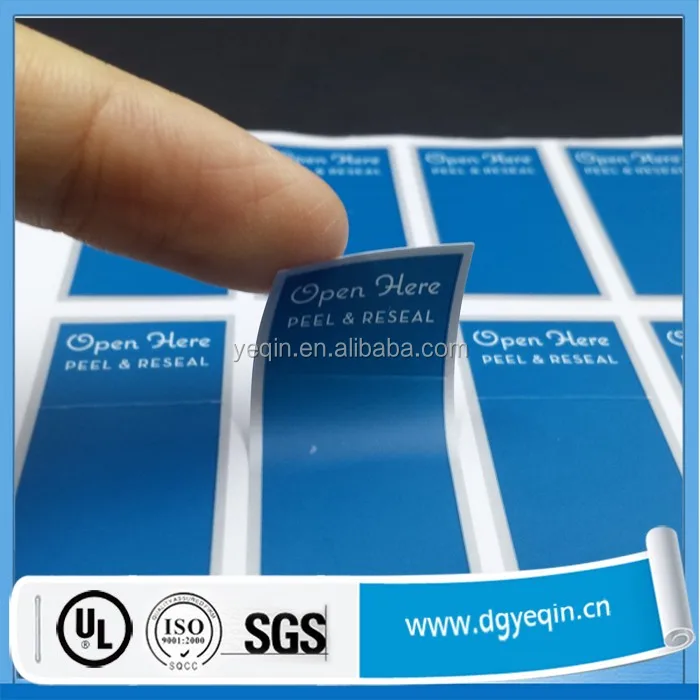 Peel Here Label Without Residue,Box Sealing Label Sticker - Buy Sealing ...