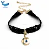 Wholesale moon modelling of lace alloy collarbone necklace