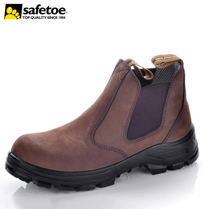 brown safety boots
