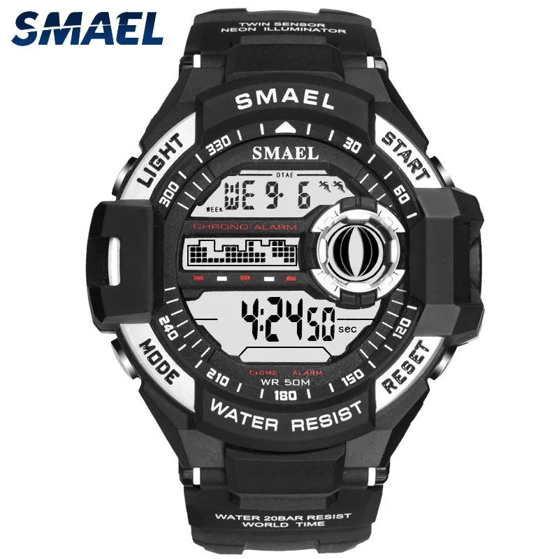 

SMAEL Watch Men Digital Sport Watches Waterproof 1516B Men Watches Sport Military, Army green;black gold;black silver;blue red;black blue;ornge