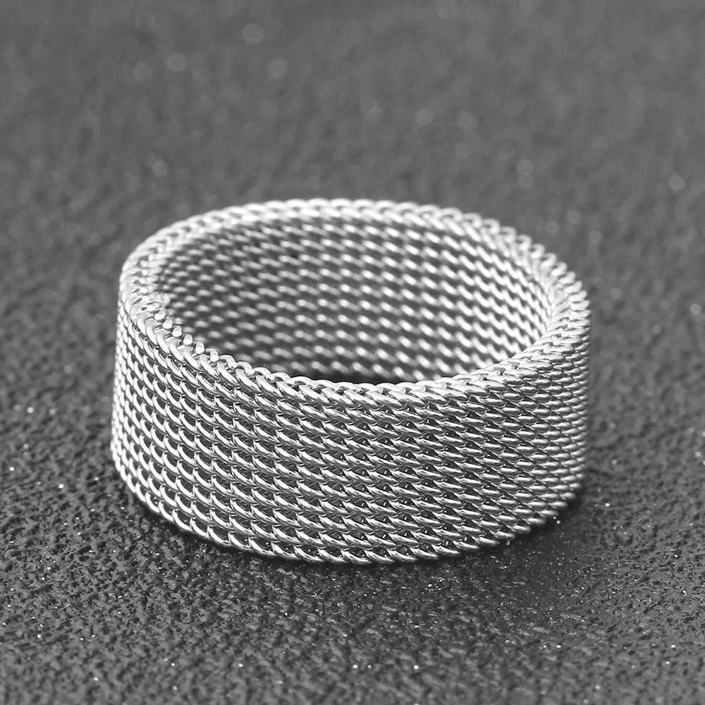Stainless Steel High Quality Ring Jewelry Gold Mesh Ring 14k Gold