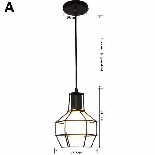 Black Metal Designer Pendant Light E27 Base Industrial Vintage Lighting Buy Metal Pendant