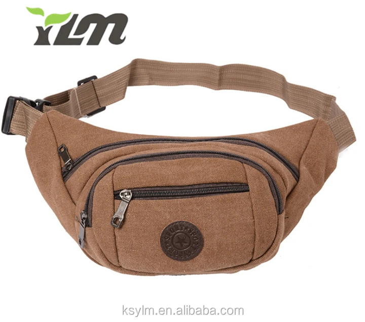 Factory Wholesale Vintage Canvas Mens Bum Bags Fanny Bag Hip Pack