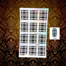 1PC Health Grid Mesh Hollow Designs Nail Vinyls Styling Salon Tools Airbrush Polish HJV208 Nail Art