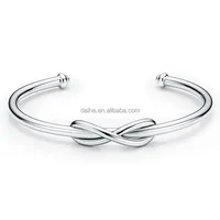 

Factory wholesale price stainless steel cuff infinity bangle bracelet