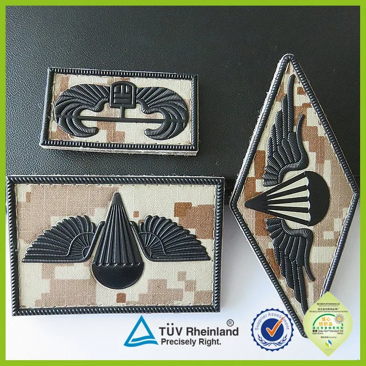 camouflage coat patch and badge