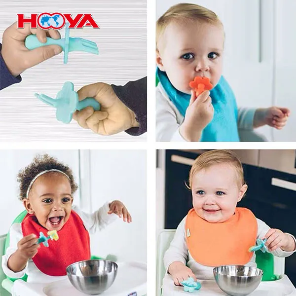Plastic Baby Fork And Spoon Set With Choke Protection Barrier Buy