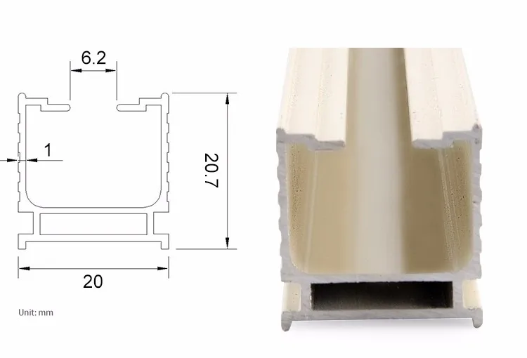 Szone Project slient design heavy duty aluminium curtain track in stock