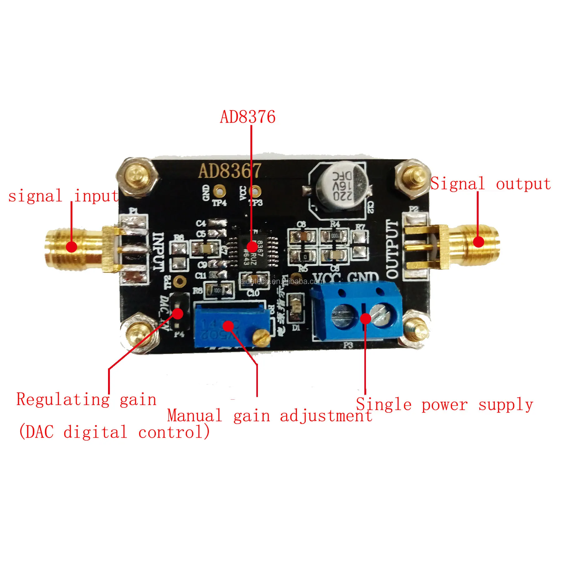 Ad8367 500mhz Bandwidth Measured 32db Gain Amplification 1 Channel Amp