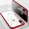 Transparent TPU Soft Case for iPhone X Electroplating Mobile Phone Case
