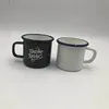 Havestock 12oz Black And White Enamel Mug Accept Customized Brand Name Outdoor enamelware