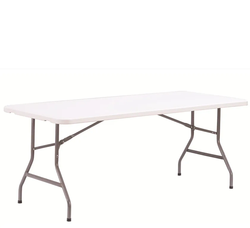 
hot selling 180cm 6ft trestle foldable table with HDPE top for picnic or restaurant  (60759753432)