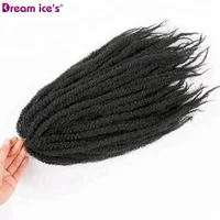 

Dream.Ice's Hair Synthetic Kinky Crochet Twist Hair Bulk/Afro twist kinky crochet braids/afro curl marley braid hair