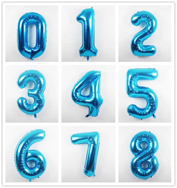 Wholesale Custom Blue Letter Number Foil Balloons Buy Party City