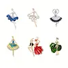Alloy Fashion Jewelry Costume Enamel Lady Dance Brooch For Clothing