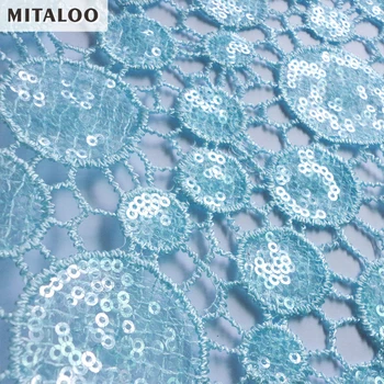 Spider Web Sequins Embroidered Dresses Hollowed Out Water Soluble