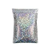 Water Proof Express Packaging Custom Silver Metallic Aluminum Foil Film Air Bubble Lined Glitter Padded Envelope