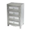 Wholesale Wooden Chest With 5 Mirrored Drawers,Luxury Silver