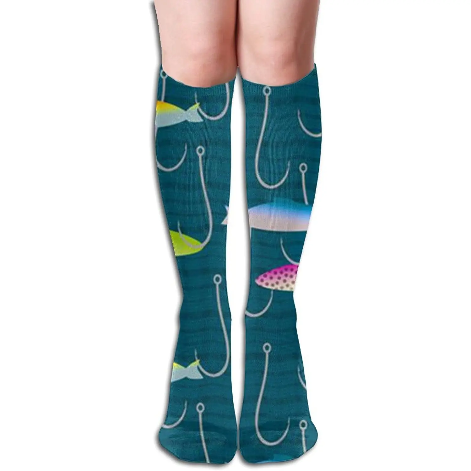 Socks Unisex 6-11 Born to Fish...Forced to Work