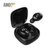 AinooMax bullet wireless wearless tiger wings pregnant silicon headband airline earbuds leather roll up capsule earphone
