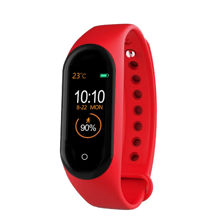 

Alarm clock heart rate smart watch m4 for huawei, Blue/black/red