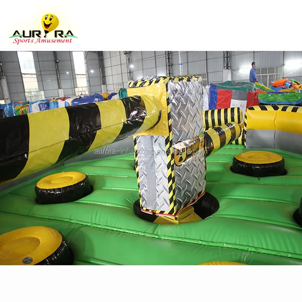 Pvc Inflatable Meltdown Mechanical Rotating Obstacles Games For Sale
