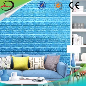 Cheap Ceiling Tiles Pu Foam Recycling 3d Pe Foam Brick Wallpaper