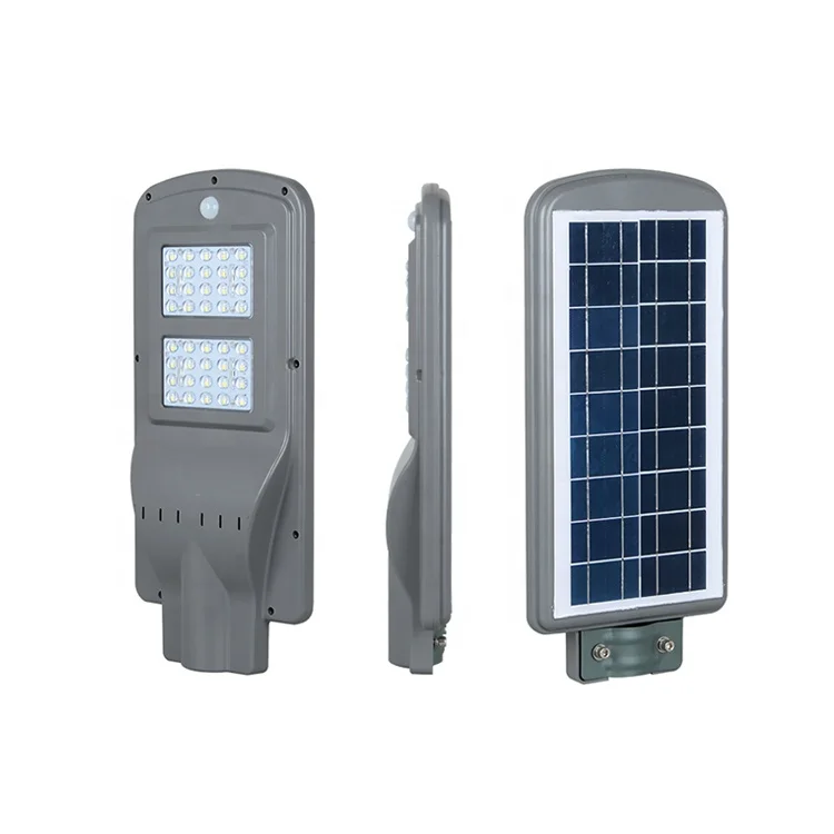 ABS motion sensor ip65 waterproof outdoor 30w 60w 90w 120w 150w integrated all in one solar led street light