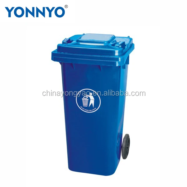 120 Liters Large Waterproof Trash and Dustbin Plastic Wheeled