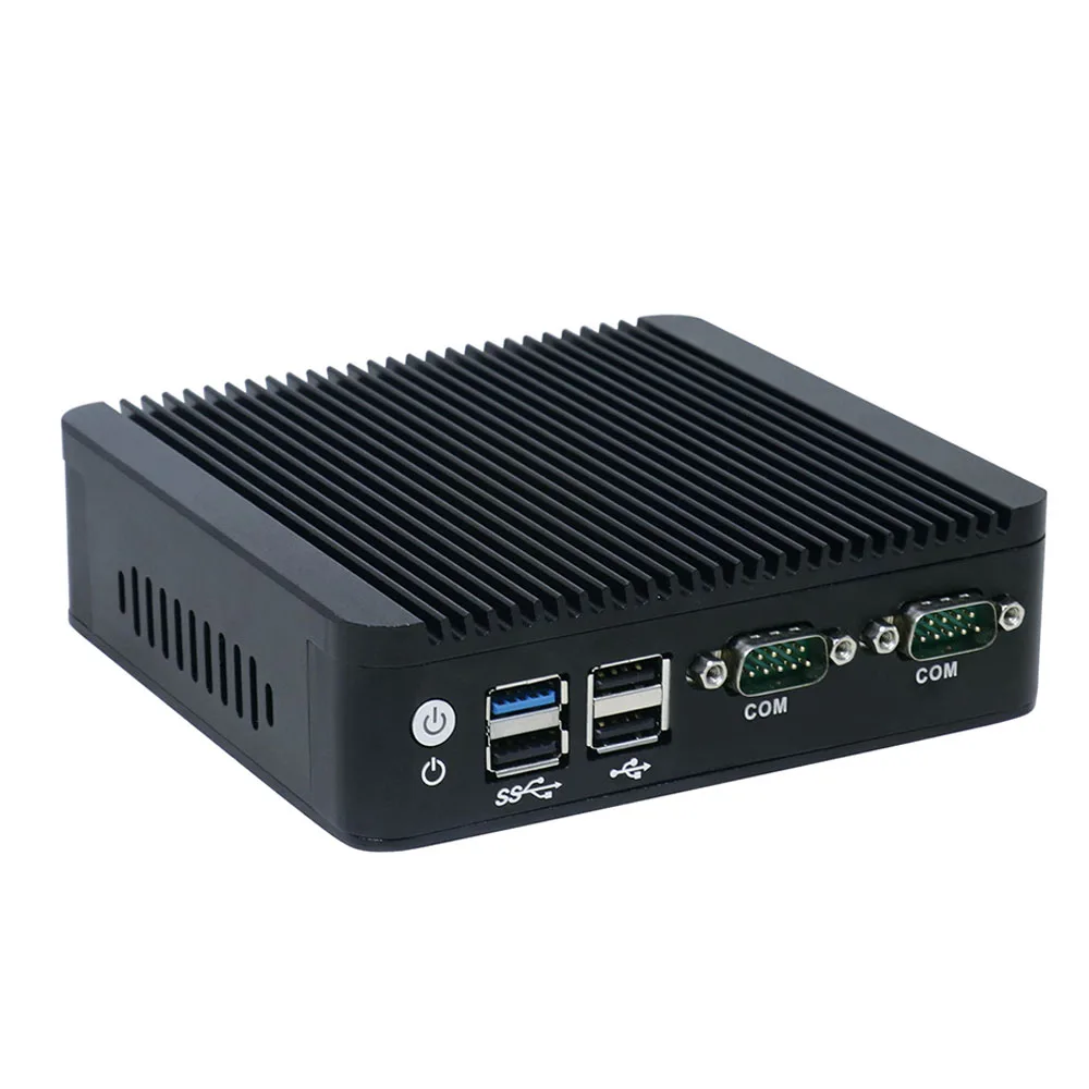 

Yanling Cheap fanless barebone mini linux pc Intel J1900 with 2 ethernet mini pc 2 RS232