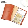 2018 Bulk travel planner kraft paper vintage journal with folder,notepad with elastic strap