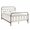 Vintage Style Metal Panel Bed Decorative Joint Castings Dark Bronze Queen Bed