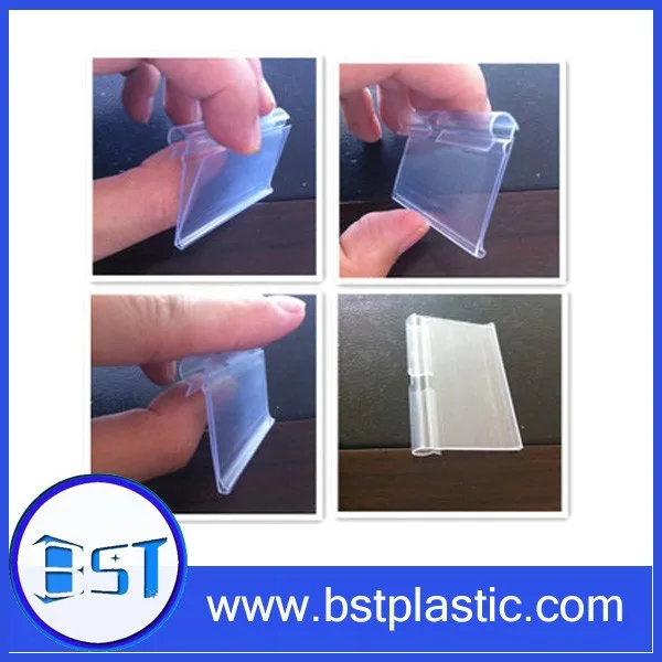 Transparent Data Label Holder Strip Plastic Shelf Price Tag Supermarket ...