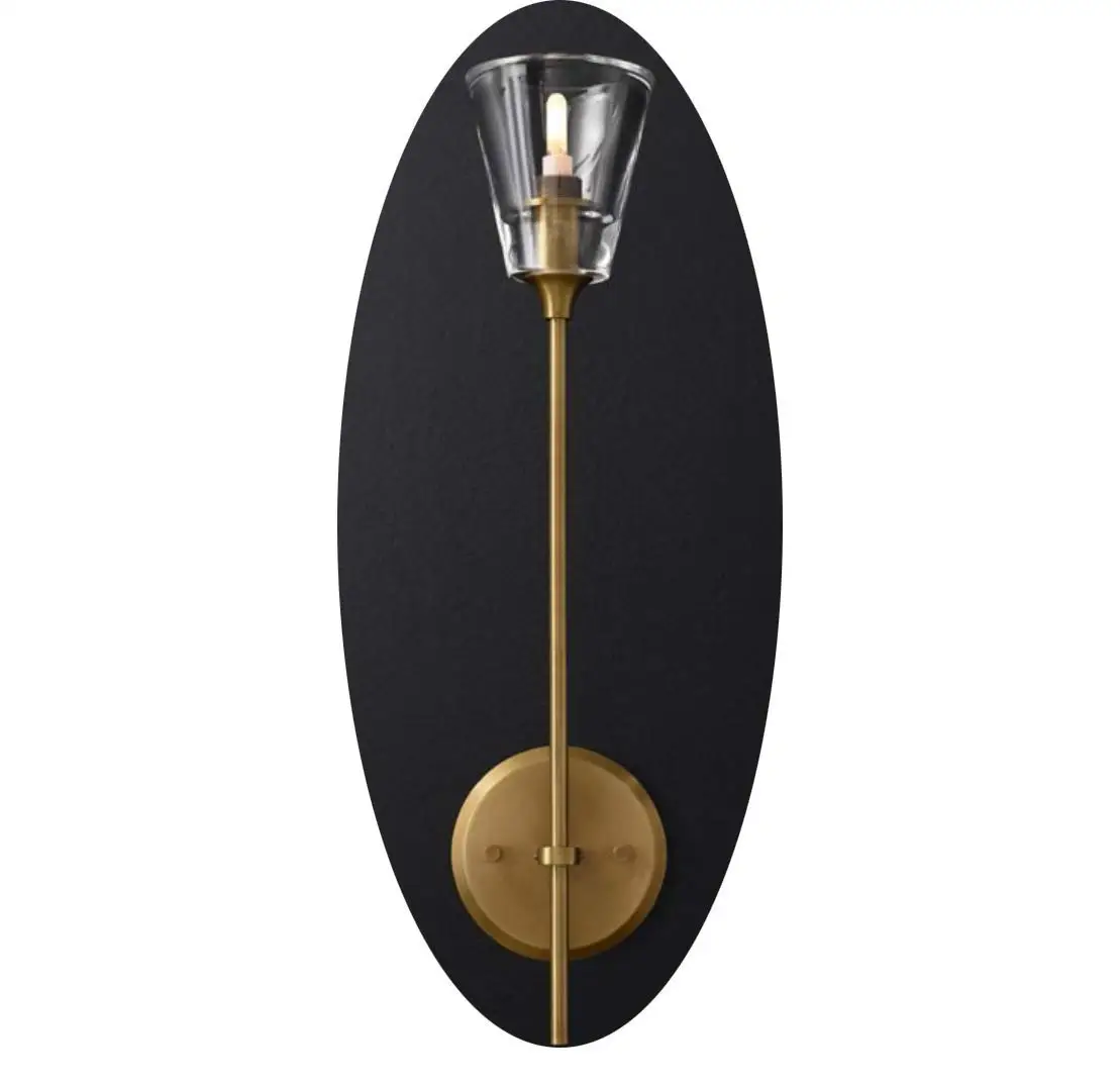 MEEROSEE Unique Design Decorative Wall Sconce Lighting Long Iron Lamp Holder Wall Bracket Light for Aisle Corridor Porch MD86715