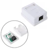 Cat6 Inline RJ45 Wall Coupler Jack Adapter RJ45 8P8C UTP Unshielded Single Port Desktop Mount Box
