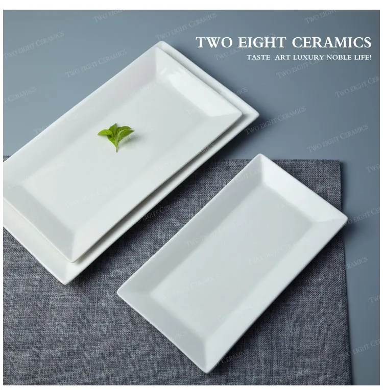 Hot sale personalized wholesale cutlery microwave rectangular dish plate