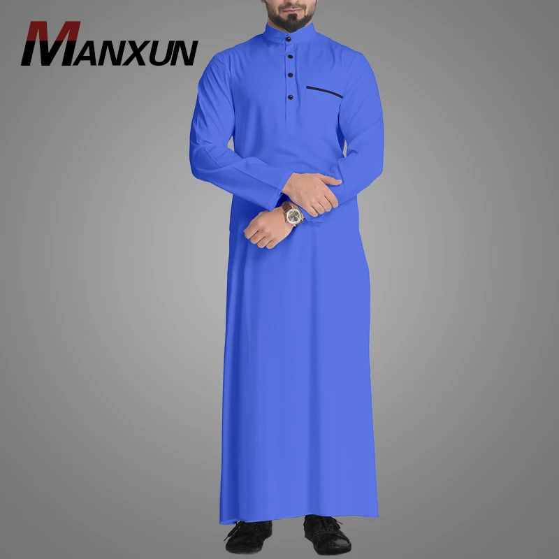 

Gentle Style Muslim Men Thobe Design Form Dubai Abaya Men Arab Thobe Jubba Islamic Clothing And Different Colors