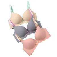 

TuKIIE macaron color adorable design adjustable push up bra, deep V seamless female bra women