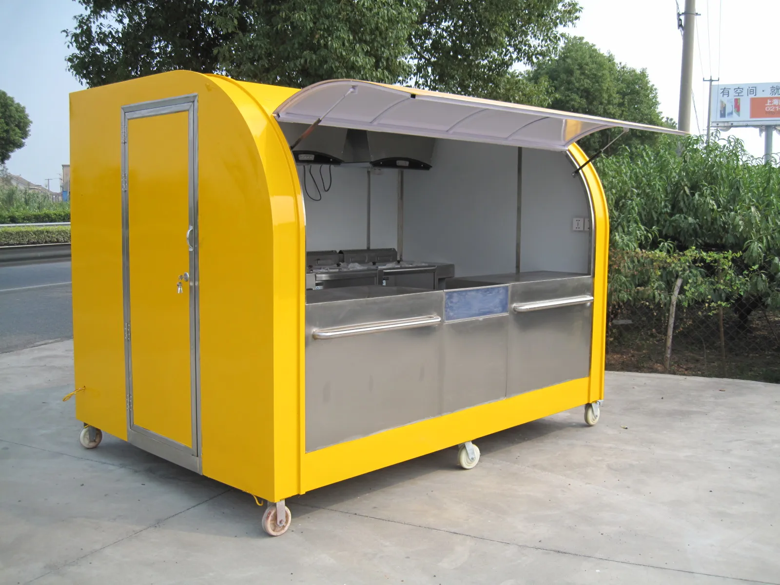 Mobile hamburgers carts street food kiosk design carts for sale