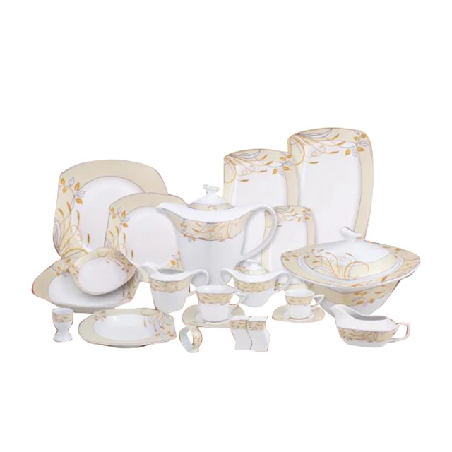 125pcs Eypty Pakistani Dinner Set Custom Design Ceramic Dinner Set For