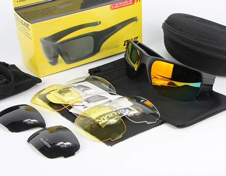 

Tactical Glasses Military Goggles Army Airsoft Sunglasses with 3 Lens Shooting Eyewear Hiking Polarized Glasses, Black