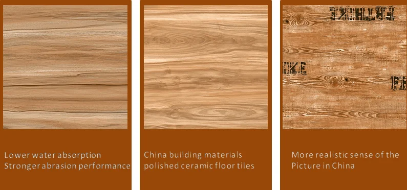 Natural Wood Ceramic Rustic Tiles Porcelain Bedroom Floor Tiles
