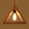 Modern Triangle Shuttle Pendant Light Wooden Pendant Lamp Ceiling Fixtures